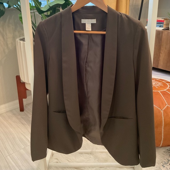 H&M Dark Green Open Front Blazer - Picture 1 of 3